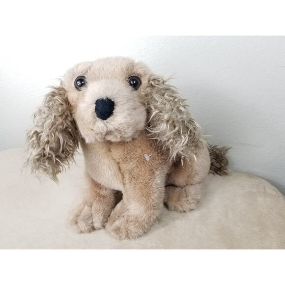 Cocker Spaniel Dog 1968 Stuffed Animal 11" America Wego Plush Animal Korea Vtg - Picture 1 of 13